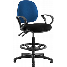 Kirby Duo Medium Back Draughtsman Chairs - Office Chairs