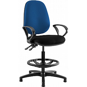 Kirby Duo High Back Draughtsman Chairs - Office Chairs