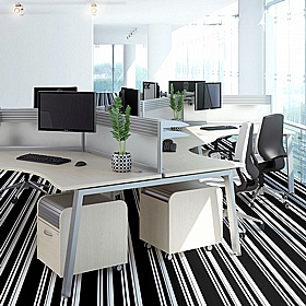 Elite Low Mobile Under Desk Tambour Pedestals - Office Storage