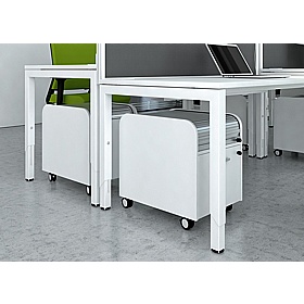 Elite Low Mobile Under Desk Tambour Pedestals - Office Storage