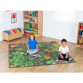 Natural World Woodland Double Sided Carpet - School Furniture
