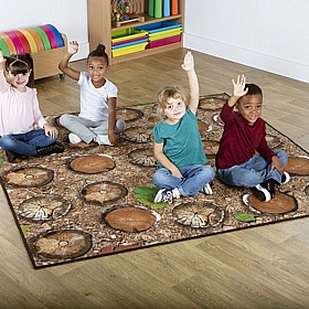 Natural World Woodland Double Sided Carpet - School Furniture