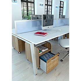 Elite Low Mobile Under Desk Tambour Pedestals - Office Storage