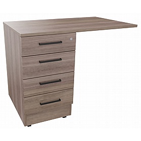 Elite Rectangular Desk High Extension Pedestal - Office Storage