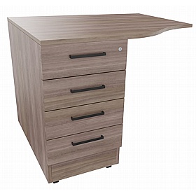 Elite Wave Desk High Extension Pedestal - Office Storage