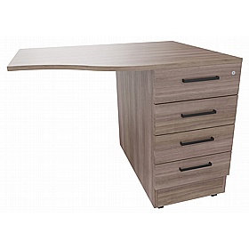 Elite Wave Desk High Extension Pedestal - Office Storage