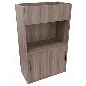 Elite Desk High Sliding Door Cupboard with Planter