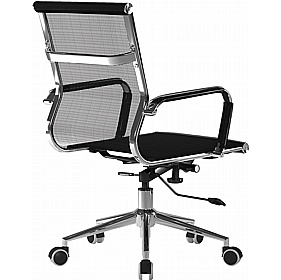 Aura Contemporary Medium Back Mesh Executive Office Chair - Office Chairs