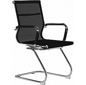 Aura Contemporary Medium Back Mesh Visitor Chairs