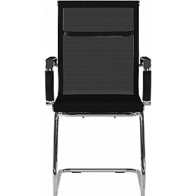 Aura Contemporary Medium Back Mesh Visitor Chairs - Office Chairs