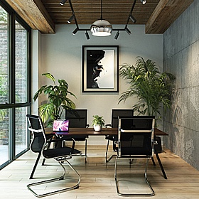 Aura Contemporary Medium Back Mesh Visitor Chairs - Office Chairs