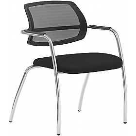 Moulton Low Back Mesh 4-Leg Meeting and Conference Chairs - Office Chairs