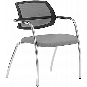 Moulton Low Back Mesh 4-Leg Meeting and Conference Chairs - Office Chairs