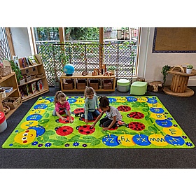 Back to Nature Chloe Caterpillar Numeracy & Literature Carpet - School Furniture