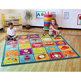 Square Alphabet Carpet - School Furniture