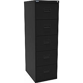 Silverline 5 Drawer Metal Filing Cabinet - Office Storage