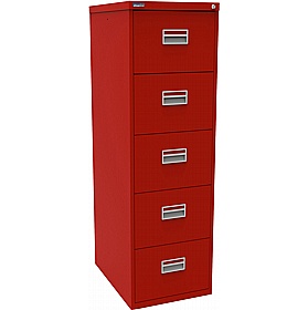 Silverline 5 Drawer Metal Filing Cabinet - Office Storage