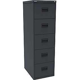 Silverline 5 Drawer Metal Filing Cabinet - Office Storage