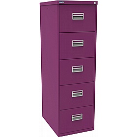 Silverline 5 Drawer Metal Filing Cabinet - Office Storage