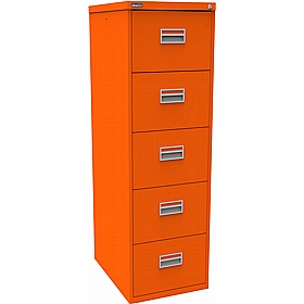 Silverline 5 Drawer Metal Filing Cabinet - Office Storage