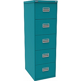 Silverline 5 Drawer Metal Filing Cabinet - Office Storage