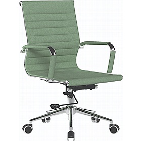 Aura Contemporary Medium Back Fabric Executive Office Chairs - Office Chairs