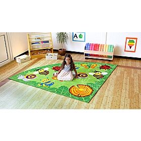 Back to Nature Bug Corner Placement Carpet - School Furniture