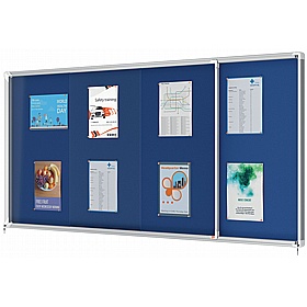 Nobo Premium Plus Sliding Door Felt Noticeboards - Display Equipment