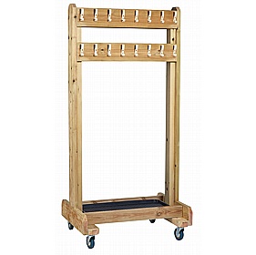 Adventure Tots Nursery Outdoor Mobile Puddle Suit Storage Rack - School Furniture