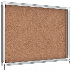 Nobo Premium Plus Sliding Door Cork Noticeboards