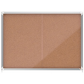 Nobo Premium Plus Sliding Door Cork Noticeboards - Display Equipment