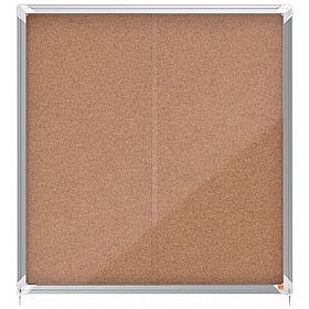 Nobo Premium Plus Sliding Door Cork Noticeboards - Display Equipment