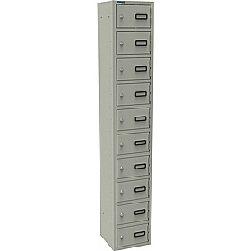 Silverline Kontrax 10 Compartment Personal Effects Lockers - Office Storage