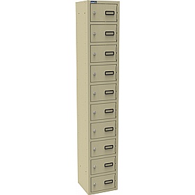 Silverline Kontrax 10 Compartment Personal Effects Lockers - Office Storage