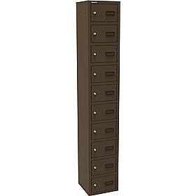 Silverline Kontrax 10 Compartment Personal Effects Lockers - Office Storage
