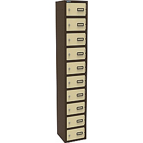Silverline Kontrax 10 Compartment Personal Effects Lockers - Office Storage