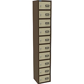 Silverline Kontrax 10 Compartment Personal Effects Lockers - Office Storage