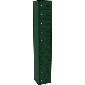 Silverline Kontrax 10 Compartment Personal Effects Lockers - Office Storage