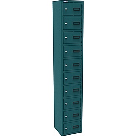Silverline Kontrax 10 Compartment Personal Effects Lockers - Office Storage