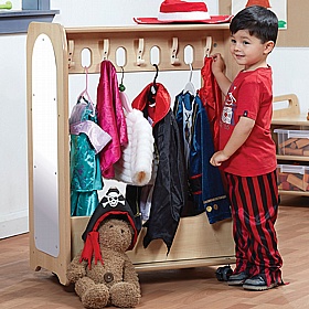 Nursery Mini Dressing Up Mobile Trolley with Mirror