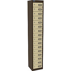 Silverline Kontrax 16 Compartment Personal Effects Lockers - Office Storage