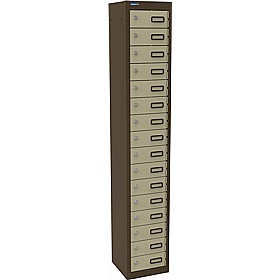 Silverline Kontrax 16 Compartment Personal Effects Lockers - Office Storage