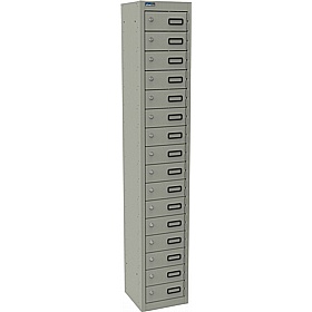 Silverline Kontrax 16 Compartment Personal Effects Lockers - Office Storage