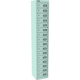 Silverline Kontrax 16 Compartment Personal Effects Lockers - Office Storage