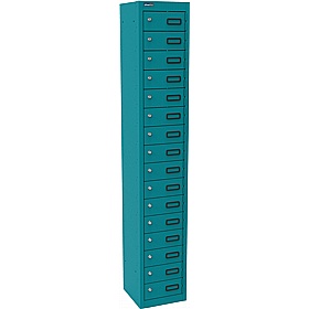 Silverline Kontrax 16 Compartment Personal Effects Lockers - Office Storage