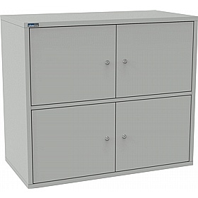 Silverline M:Line 4 Person Metal Personal Lockers - Office Storage