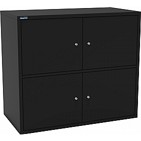 Silverline M:Line 4 Person Metal Personal Lockers - Office Storage