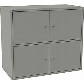 Silverline M:Line 4 Person Metal Personal Lockers - Office Storage
