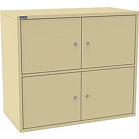 Silverline M:Line 4 Person Metal Personal Lockers - Office Storage