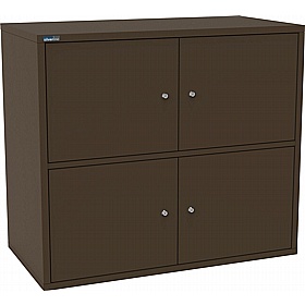 Silverline M:Line 4 Person Metal Personal Lockers - Office Storage
